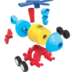 Jeu de construction : 1-2-3 Build It!™: fusée, train, hélicoptère - Learning Resources