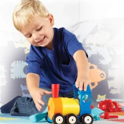 Jeu de construction : 1-2-3 Build It!™: fusée, train, hélicoptère - Learning Resources