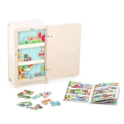 Jeu de logique en bois, Pack it right Le Frigo - Vilac