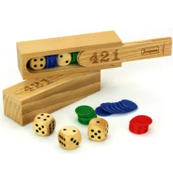 Jeu du 421 : Coffret en bois - JeuJura