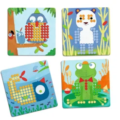 Jeu éducatif en bois : Mosaïco Rigolo - Djeco