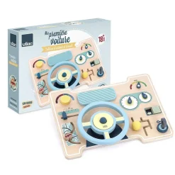 Jeu d'éveil en bois, Tableau de bord multi-activités - Vilac