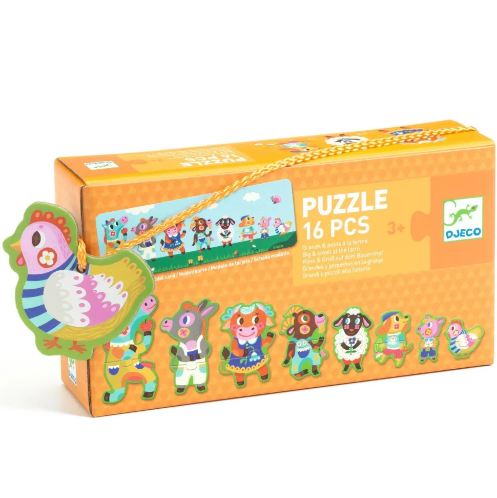 JEUX EDUCATIFS - PUZZLES DUO-TRIO : Grands & petits à la ferme - Djeco