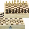 Jeux de dames et d'échecs - Coffret en bois - L'arbre à jouer