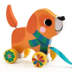 jouet à tirer en bois : Lou - Djeco