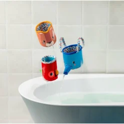 JOUET DE BAIN - SET DE 3 GOBELETS EMPILABLES - JACK LE LION - Lilliputiens