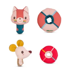 JOUETS DE BAIN FLOTTANTS - JEANNE LE CHAT ET SA SOURIS AVEC BOUEES - Lilliputiens