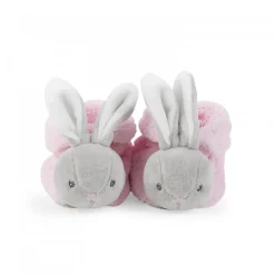 Kaloo Plume : Chaussons lapinou rose - Kaloo
