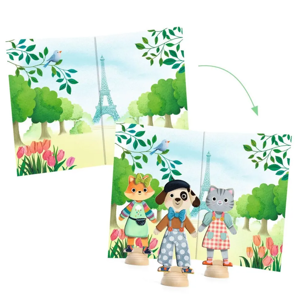 Kit activitée collage : Bonjour Paris - Djeco