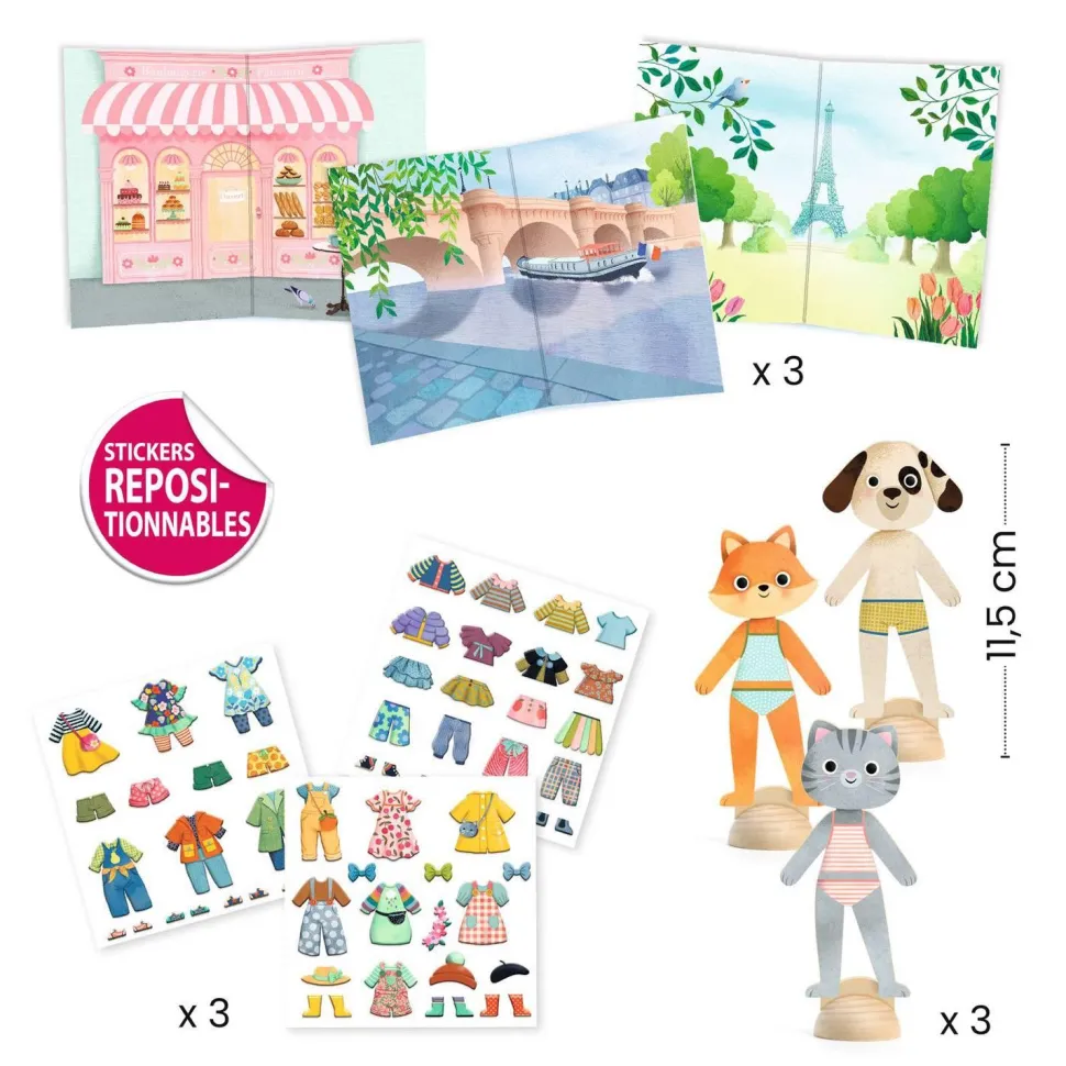 Kit activitée collage : Bonjour Paris - Djeco