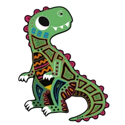 Kit créatif - Scratch Art Dinosaures silhouettés - Janod
