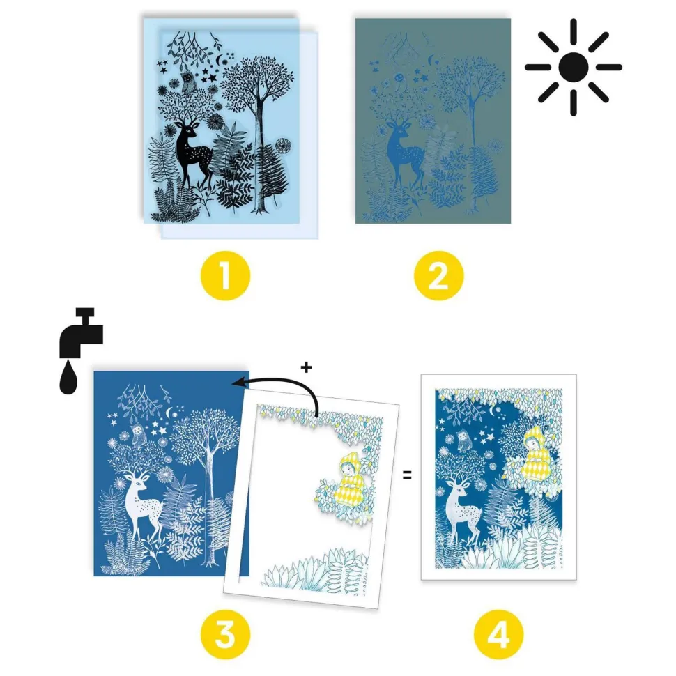 Kit cyanotype : Au clair de la lune - Djeco