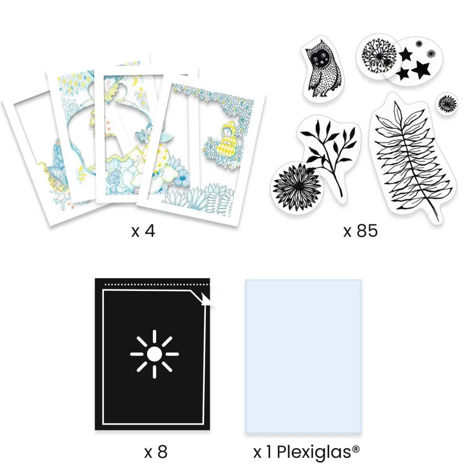 Kit cyanotype : Au clair de la lune - Djeco