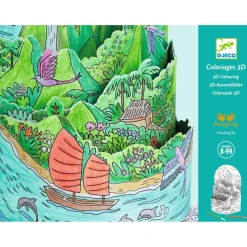 Kit de coloriage 3D : Au sommet de mon île - Djeco