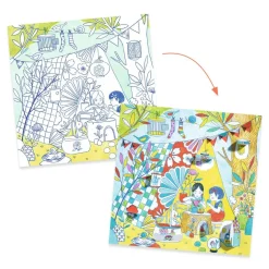 Kit de coloriages : Les cabanes de Nina - Djeco