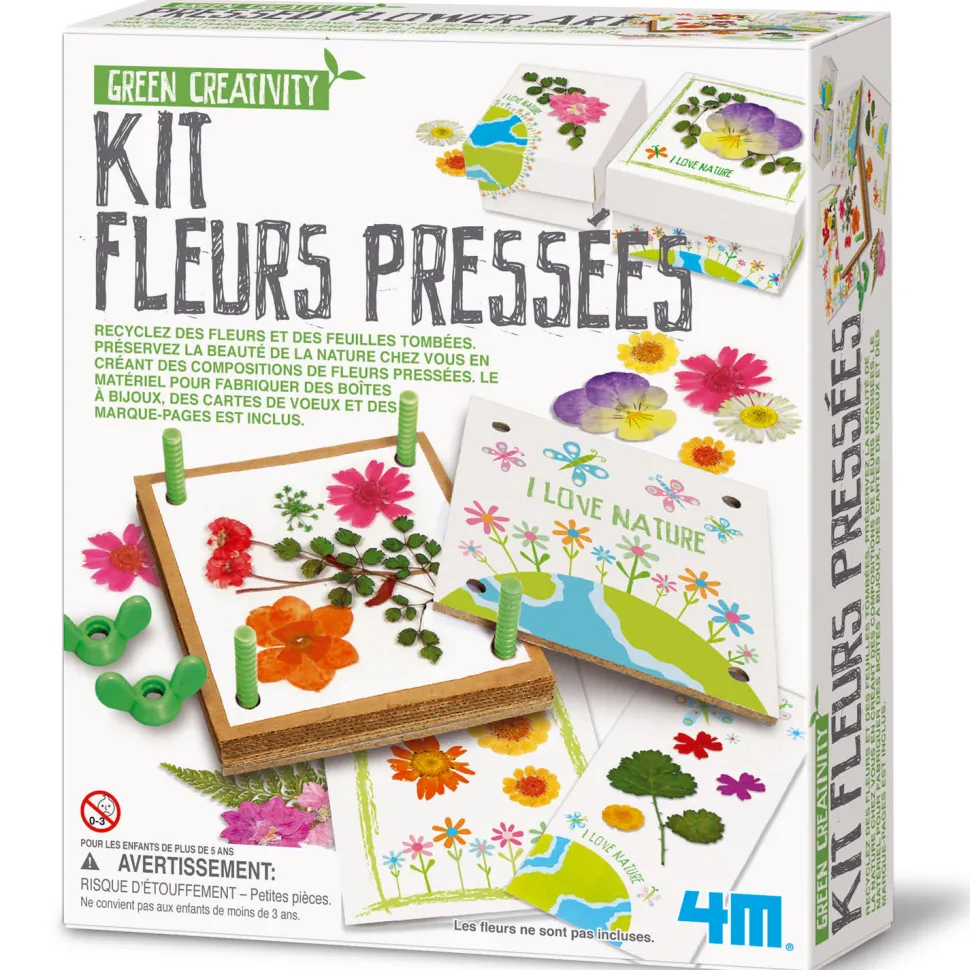 Kit de fabrication Green Creativity : Fleurs pressées - 4M