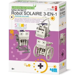 Kit de fabrication Green Science : Mini Robot solaire 3 en 1 - 4M