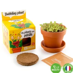 Kit de jardinage : Plante qui pétille avec pot 8 cm - Radis et Capucine