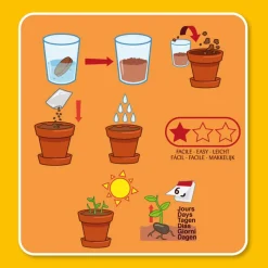 Kit de jardinage : Plante qui pétille avec pot 8 cm - Radis et Capucine