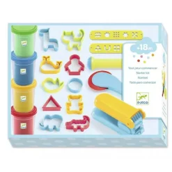 Kit de pâte à modeler : 4 pots et 15 outils - Djeco