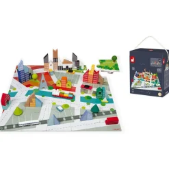 Kubix 60 Blocs et Puzzle Ville - Janod