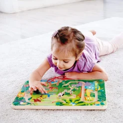Labyrinthe magnétique en bois : Jungle - Hape