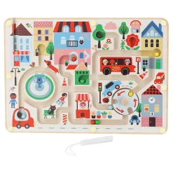 Labyrinthe magnétique en bois : Ma petite ville - Ingela P.Arrhenius - Vilac