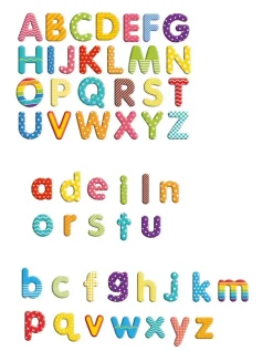 Lettres aimantées avec boîte, 100 pcs - Eduplay