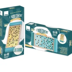 L'habilrinthe en bois 2 en 1 : jeu d'adresse et de patience - Vilac