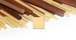 Liston 1m Ramin blanc 1 x 5 mm - x4 pieces - OCCRE - OCCRE