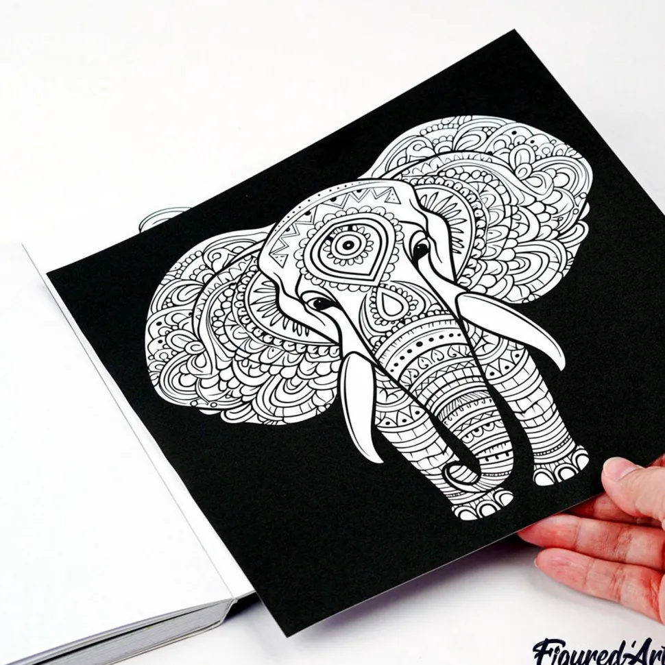 Livre de Coloriage Adulte - L'Univers des Animaux - 50 pages - Figured'Art