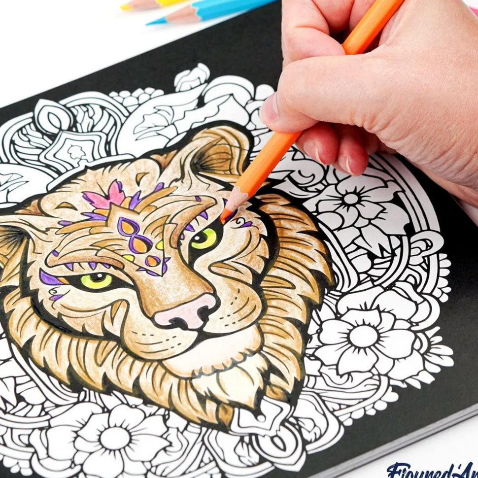 Livre de Coloriage Adulte - L'Univers des Animaux - 50 pages - Figured'Art
