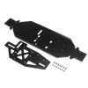 Losi - Chassis w/Brace Plate, 4mm, Black - DBXL 2.0 - Losi - TLR