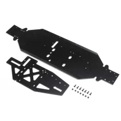 Losi - Chassis w/Brace Plate, 4mm, Black - DBXL 2.0 - Losi - TLR