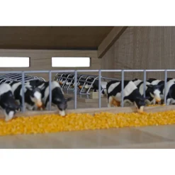 Lot de 12 figurines vaches noires et blanches (1:32) - Kids Globe Farming