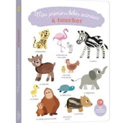 Lot de 2 livres : Mes 100 animaux à découvrir et mes premiers animaux à toucher - Editions Auzou