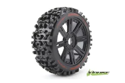 Louise RC - B-PIONEER - Pneus 1-8e Buggy - Soft - Jantes à batons Noirs - Hex 17mm - 1 Paire - Louise RC Tyres