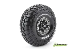 Louise RC - CR-GRIFFIN - Pneus 1-10e Crawler - Super Soft - Jantes 2.2" Chromées Noires - Hex 12mm - - Louise RC Tyres