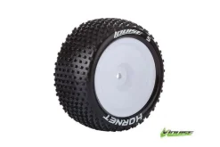 Louise RC - E-HORNET - Pneus 1-10e Buggy - Super Soft - Jantes Blanches - Kyosho - Hex 12mm - 4WD - - Louise RC Tyres