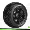 Louise RC - ST-VIPER - 1-8 Stadium Truck Tire Set - Monter - Sport - Jantes type Bead 3.8 Noir - Hex - Louise RC Tyres
