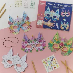 Ma pochette d'artiste : Masques et tattoos - Licornes - Editions Auzou