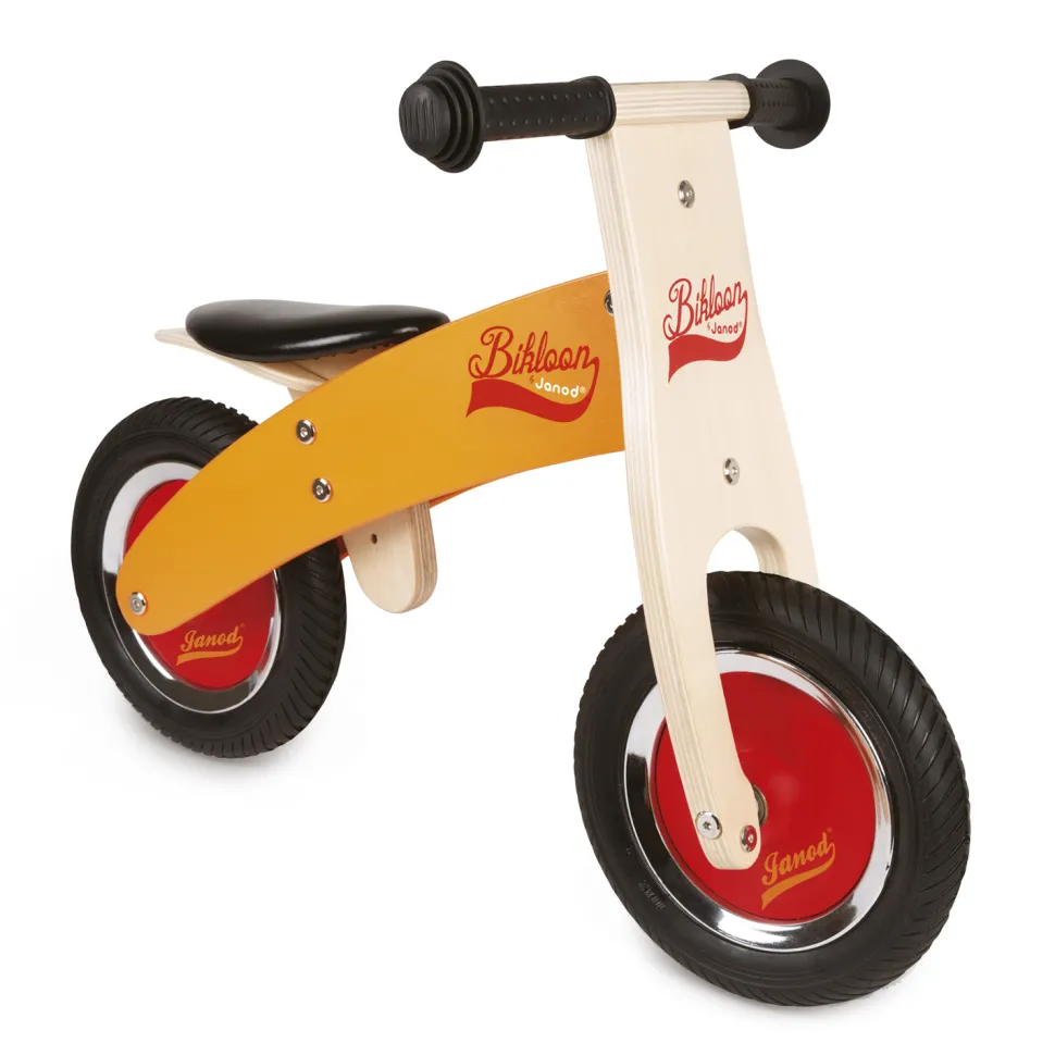 Ma première draisienne en bois Little Bikloon orange - Janod