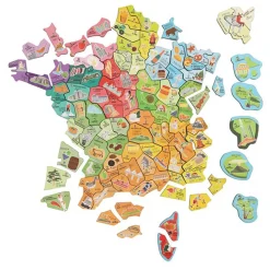 Magnet bois carte de France - JeuJura