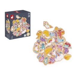 Magnets 24 pièces -Licornes et Dragons - Janod