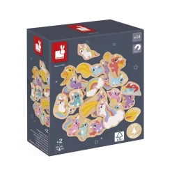Magnets 24 pièces -Licornes et Dragons - Janod