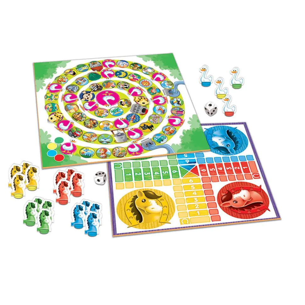 Mallette 2 Jeux en 1 : Petits chevaux et jeu de l’oie - Educa