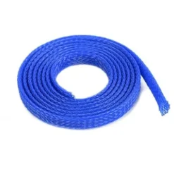Manchon de protection pour câbles - Tressé - 6mm - Bleu - 1m - Gforce