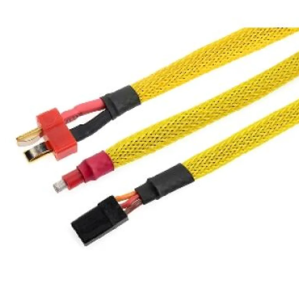 Manchon de protection pour câbles - Tressé - 8mm - Jaune - 1m - Gforce