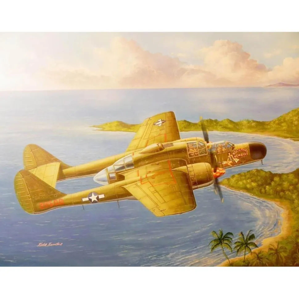 Maquette avion : avion de chasse nocturne américain P-61A Black Widow - Hobby Boss