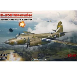 Maquette avion : B-26B Marauder - Bombardier américain 2nde Guerre Mondiale - ICM
